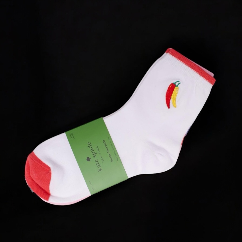 Kate Spade Peppers Shortie Crew Socks, NWT - Picture 3 of 4